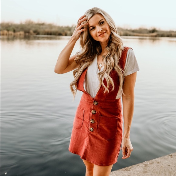 Corduroy Button Front Jumper, Vintage Rose - Picture 7 of 12